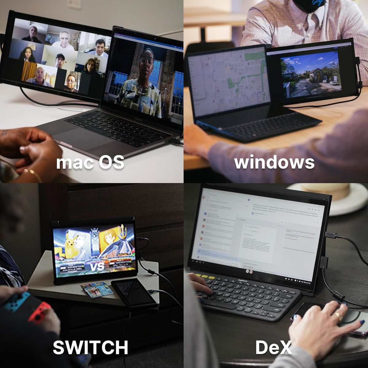 L-Mobile Pixels Duex Plus  Portable Monitor, 13.3" Full HD  1080P IPS Dual Laptop Monitor