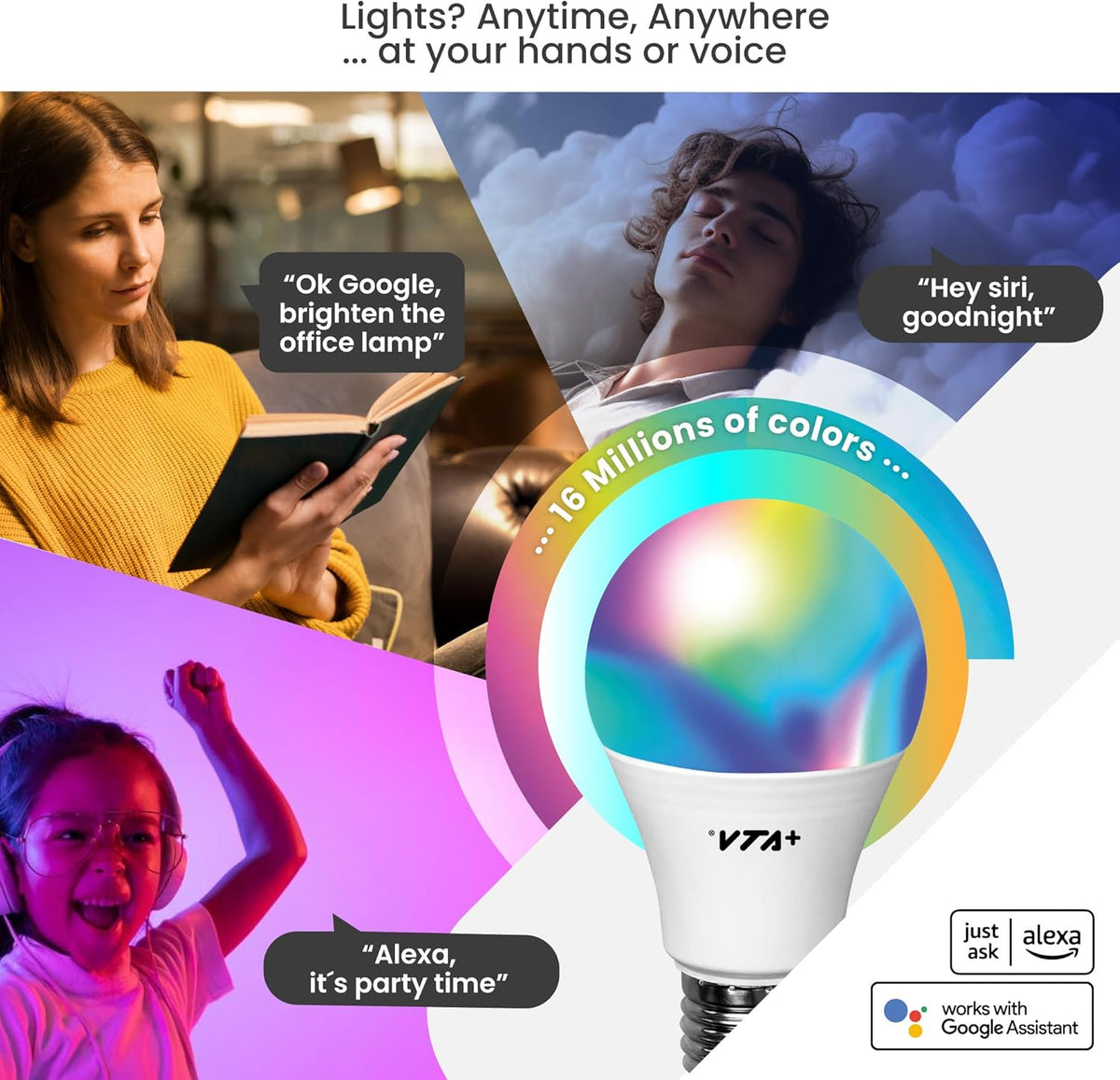 VTA+ BOMBILLO SMART WIFI (Compatible con Alexa)