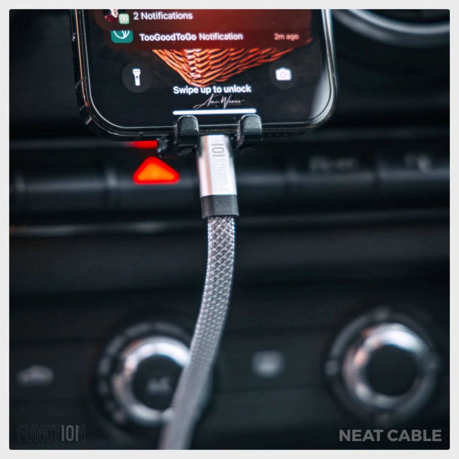 FUNCTION NEAT CABLE 60W USB-C TO USB-C MAGNETICALLY 1.5m BLACK