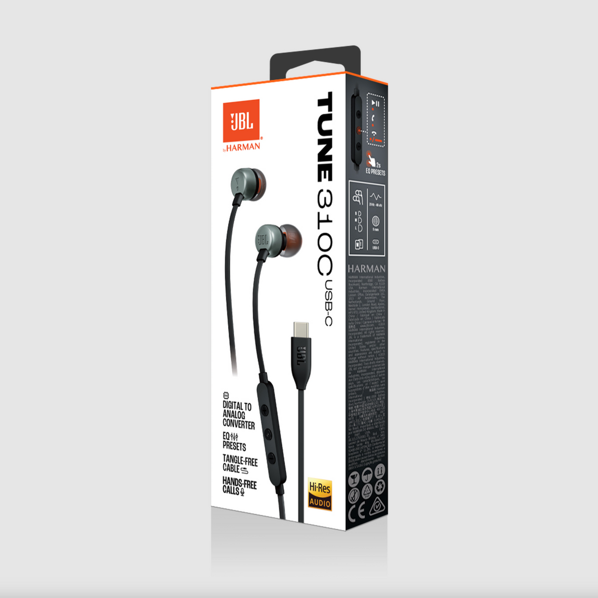 JBL TUNE 310C EARBUDS USB-C BLACK