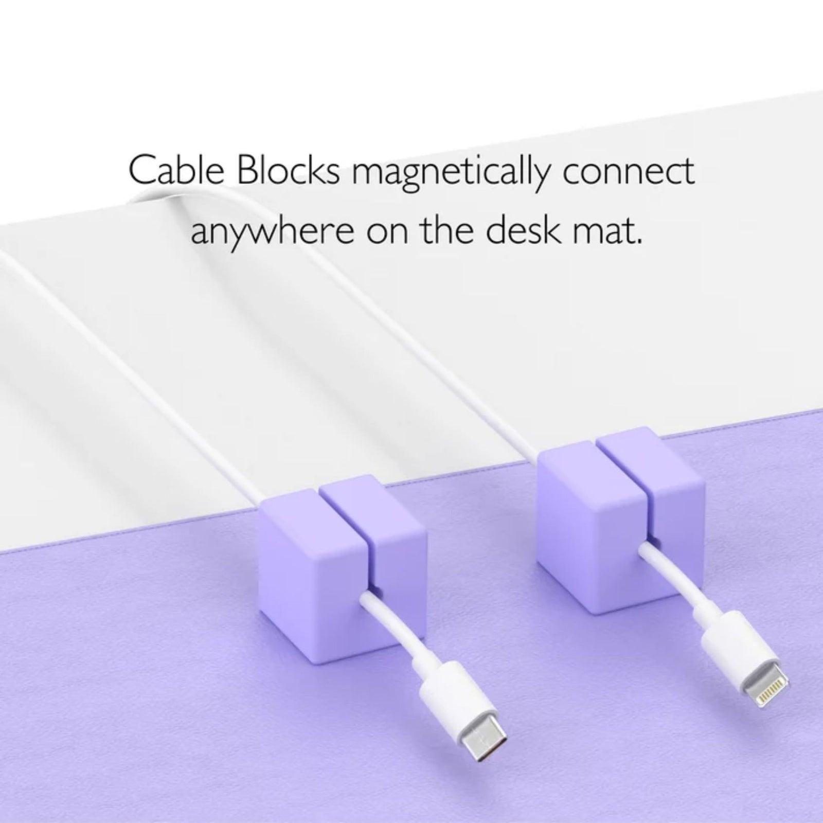 FUNCTION DESK MAT PRO & MAGNETIC CABLE MANAGERS PURPLE