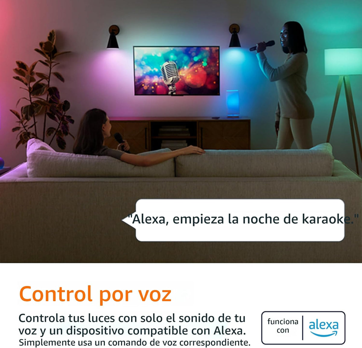 Combo Bombillos Smart Amazon Basics RGB compatibles con Alexa