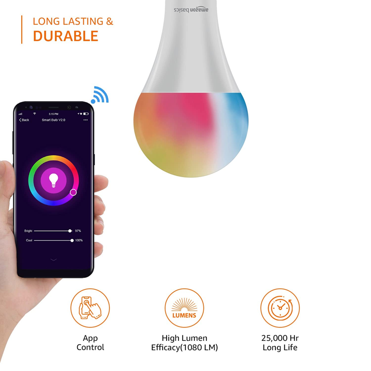 combo Alexa Echo Dot 5 Azul + 3 bombillos smart