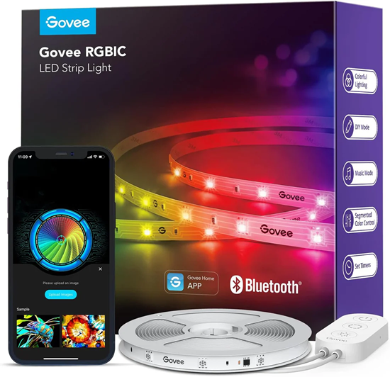 Govee tira LED RGBIC 5 metros H619A con iluminación multicolor