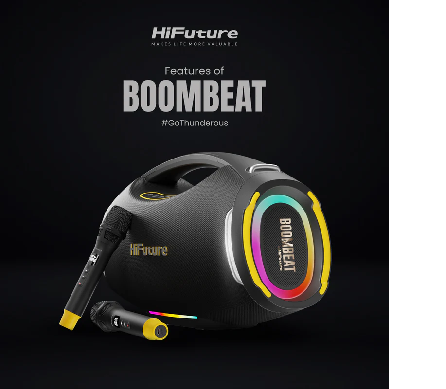 HIFUTURE BOOMBEAT OUTDOOR WIRELESS SPEAKER BLACK