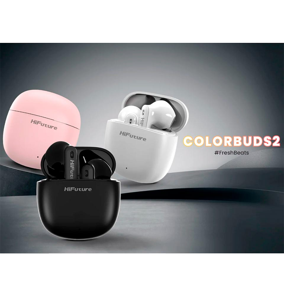 HIFUTURE COLORBUDS2 TRUE WIRELESS AUDIFONO ROSADO