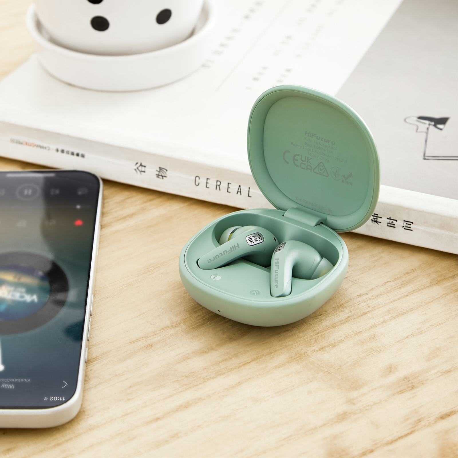 HIFUTURE FLYBUDS4 ANC TRUE WIRELESS MATCHA