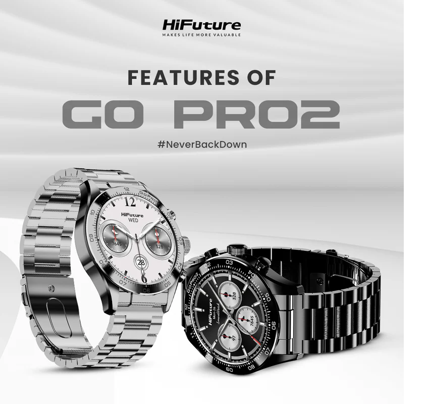 HIFUTURE GO PRO2 STAINLESS STEEL SMARTWATCH SILVER