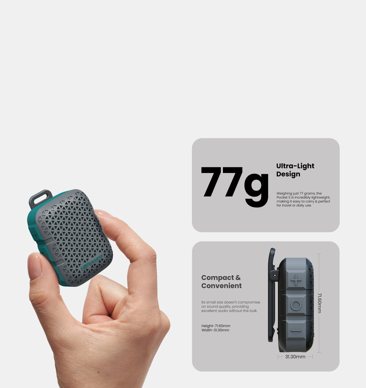 HIFUTURE POCKET S MINI BOCINA 5W GRIS