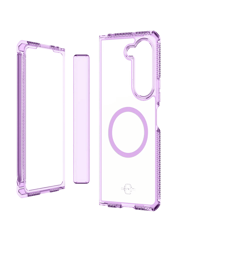 ITSKINS HYBRID CLEAR MAGSAFE GALAXY Z FOLD 5 TRANSPARENTE/MORADO