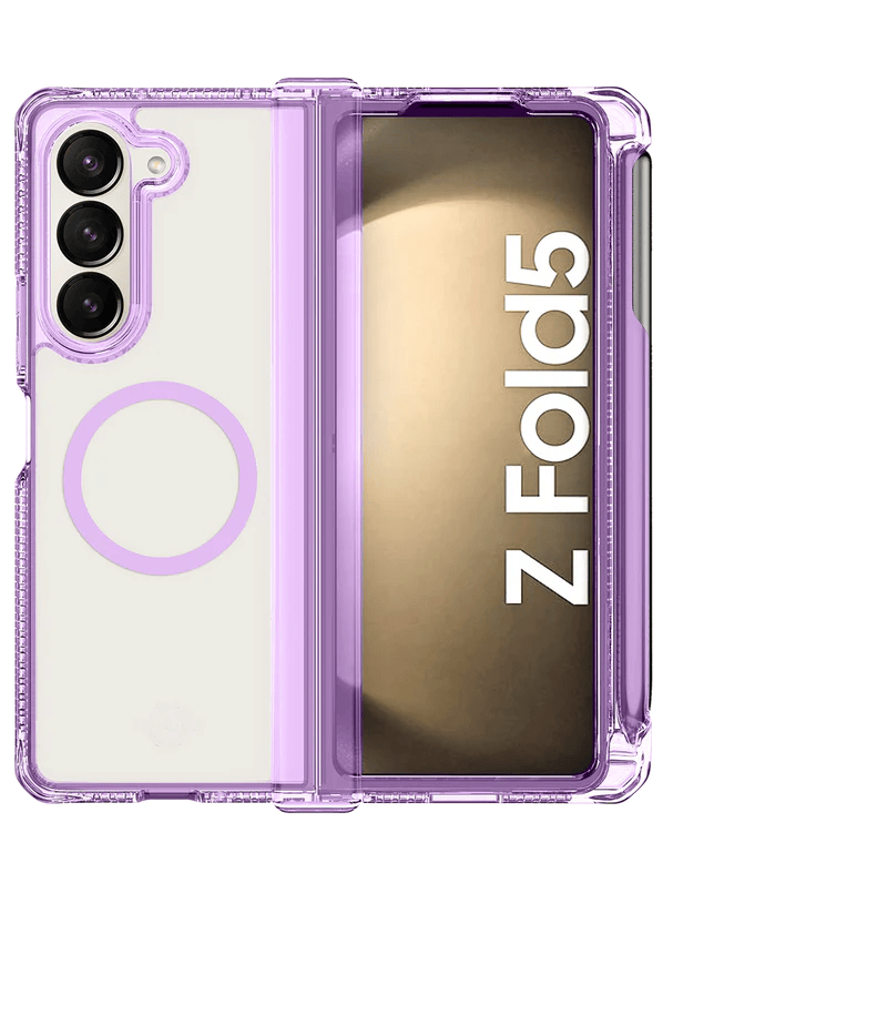 ITSKINS HYBRID CLEAR MAGSAFE GALAXY Z FOLD 5 TRANSPARENTE/MORADO