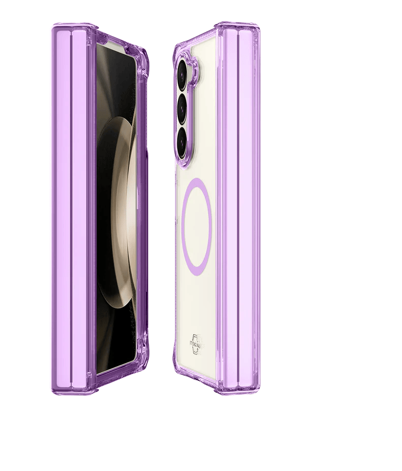 ITSKINS HYBRID CLEAR MAGSAFE GALAXY Z FOLD 5 TRANSPARENTE/MORADO