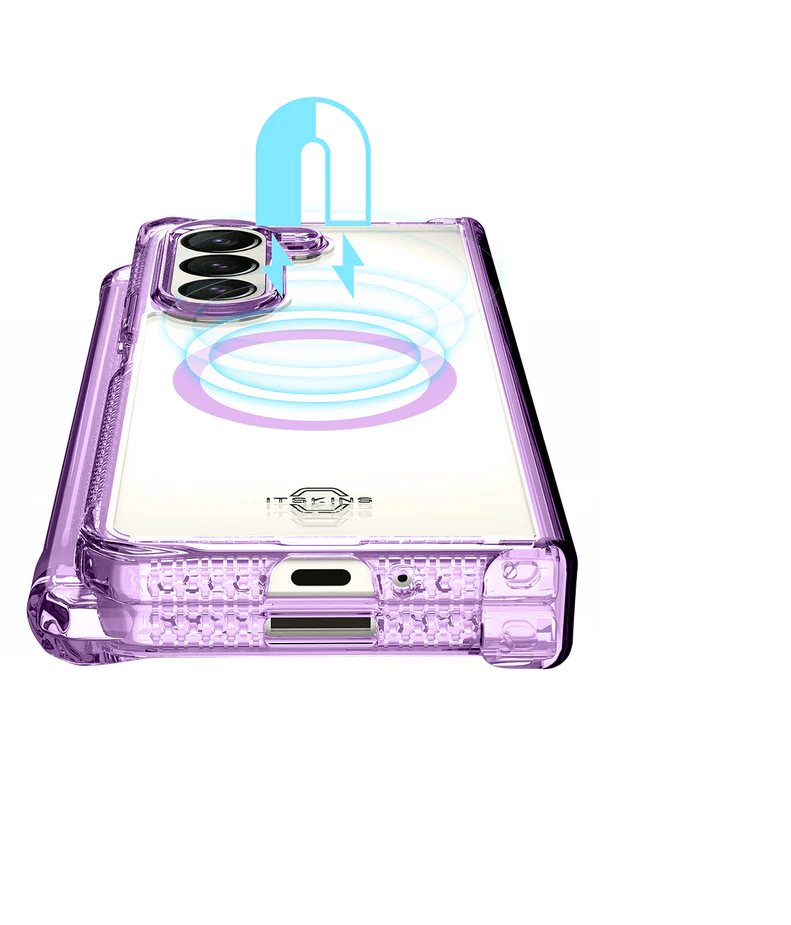 ITSKINS HYBRID CLEAR MAGSAFE GALAXY Z FOLD 5 TRANSPARENTE/MORADO