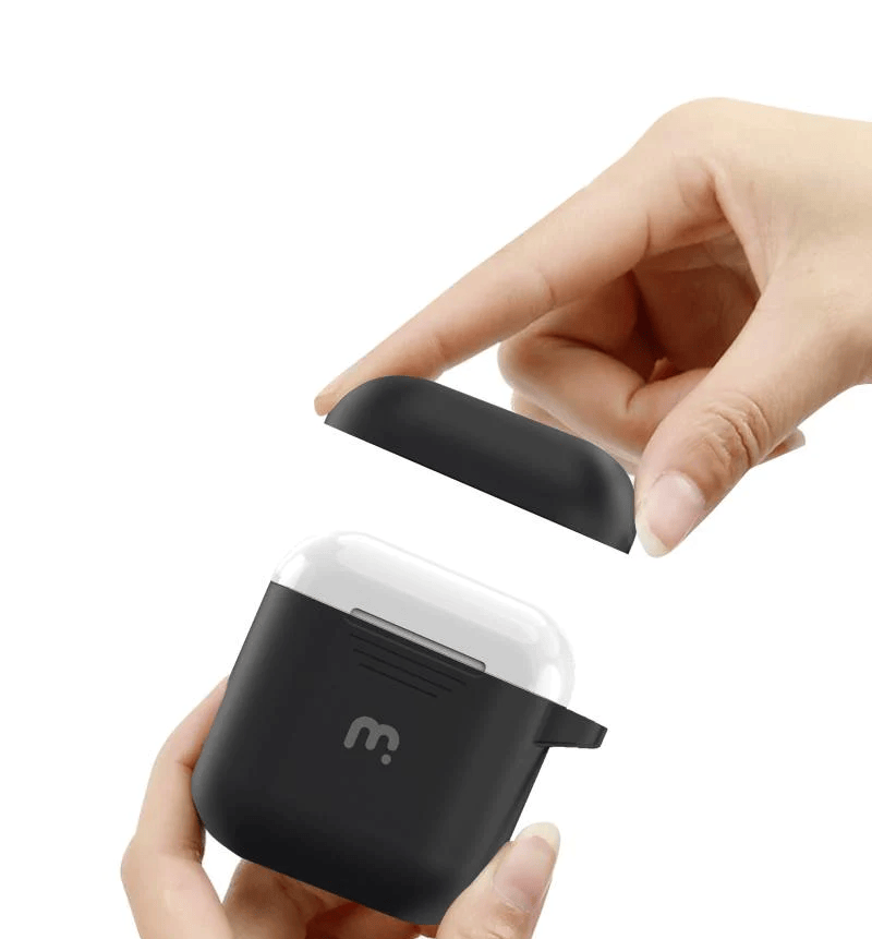 L-MYBAT PRO SILICONE ESTUCHE PCON CLIP PARA APPLE AIRPODS 2 NEGRO
