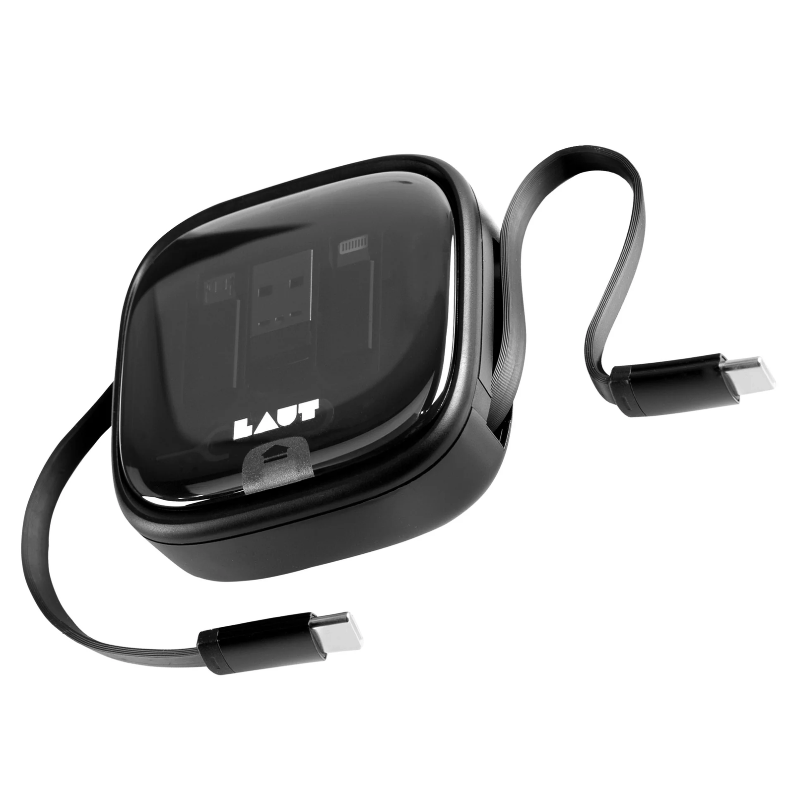 LAUT LINK MINI CAJA CON CABLE/ADAPTADORES 60W NEGRO