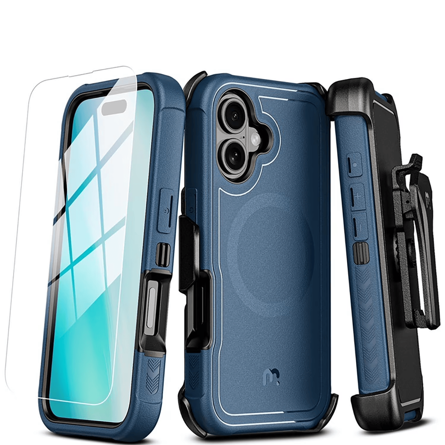 MYBAT MAVERICK ANTIMICROBIAL MAGSAFE CON HOLSTER IPHONE 16 AZUL
