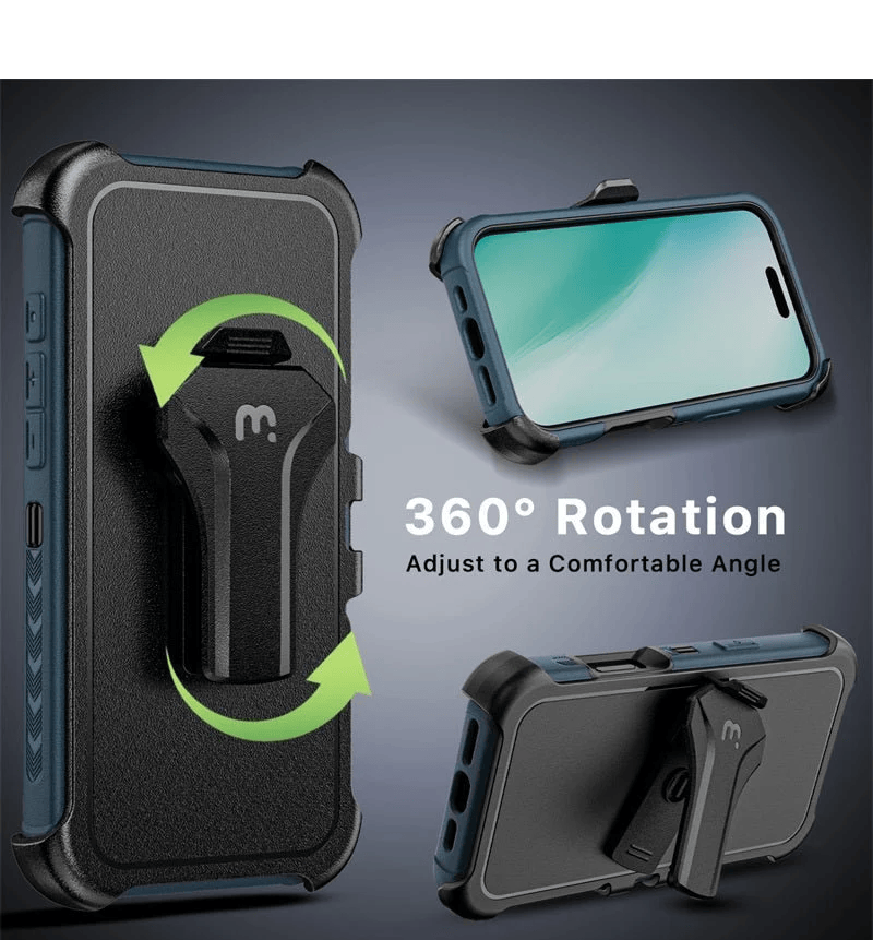 MYBAT MAVERICK ANTIMICROBIAL MAGSAFE CON HOLSTER IPHONE 16 PRO NEGRO
