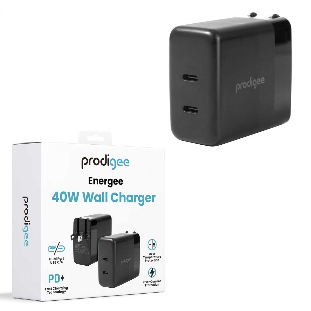 PRODIGEE ENERGEE CARGADOR DE PARED 40W NEGRO
