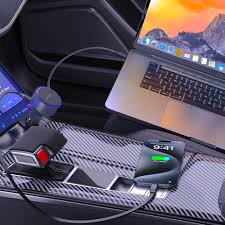 PRODIGEE ENERGEE RETRACT-IT CARGADOR DE CARRO 60W TIPO C NEGRO