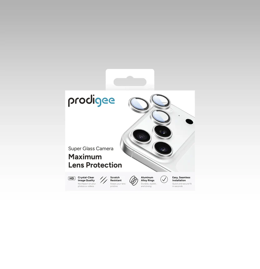 PRODIGEE SUPER GLASS CAMERA IPHONE 17 PRO/PRO MAX SILVER