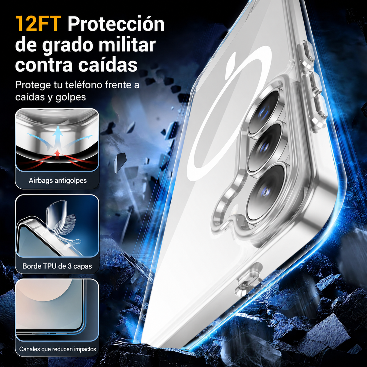 Spidercase Funda Magnética para Samsung Galaxy S25 FE