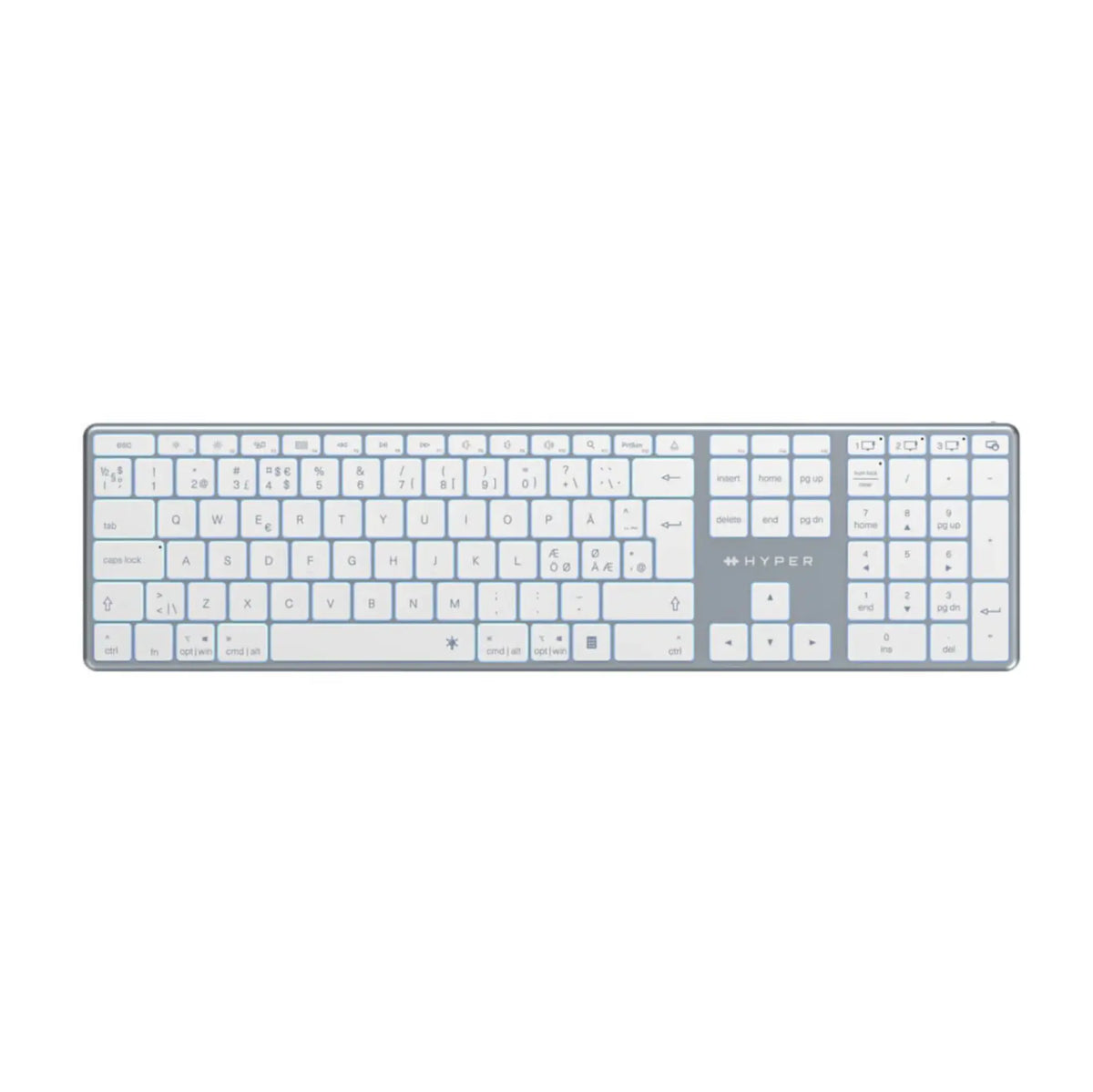 TARGUS HYPERSPACE BLUETOOTH WIRELESS KEYBOARD US SILVER