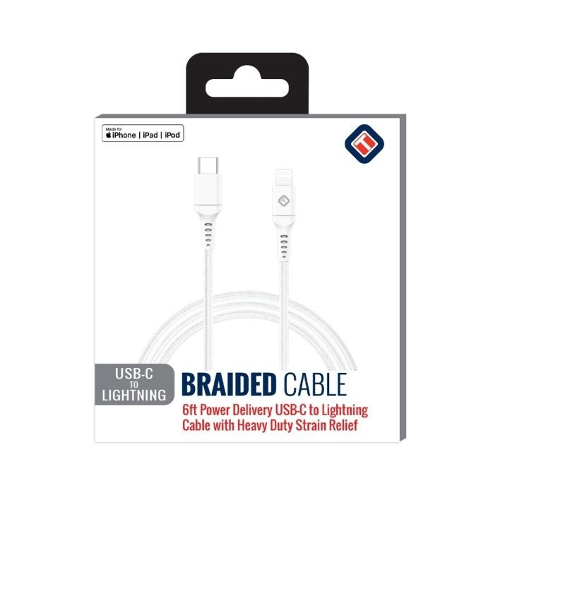 L-TEKYA CABLE USB-C A LIGHTNING 10 PIES BLANCO