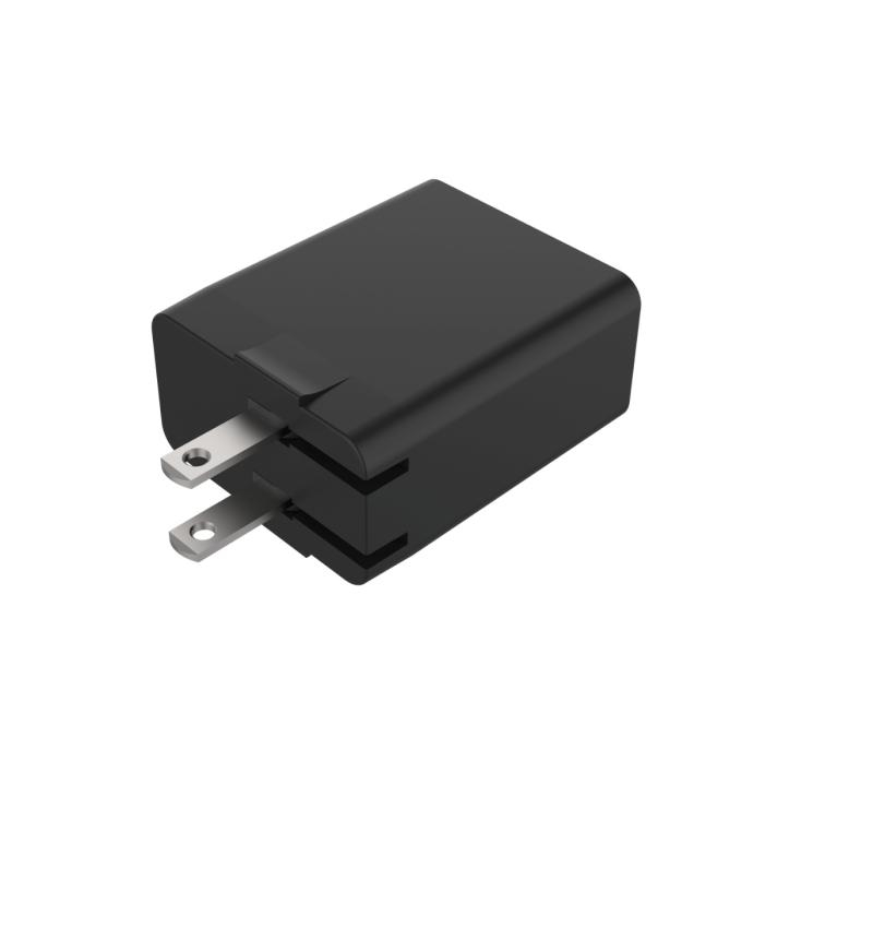 TEKYA CUBO PARA PARED DUAL TIPO C Y USB 30W NEGRO