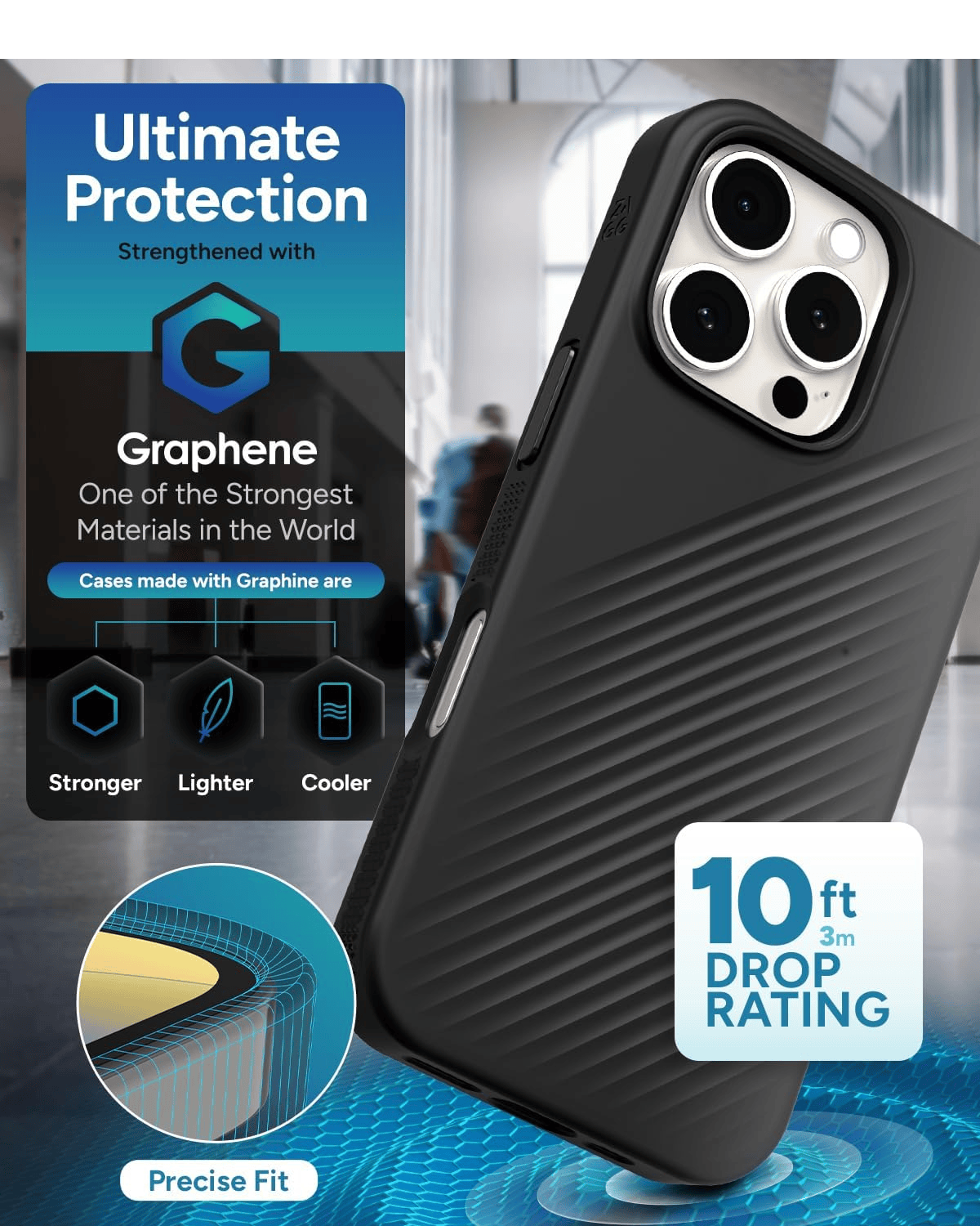 ZAGG LUXE SNAP IPHONE 16 PRO NEGRO