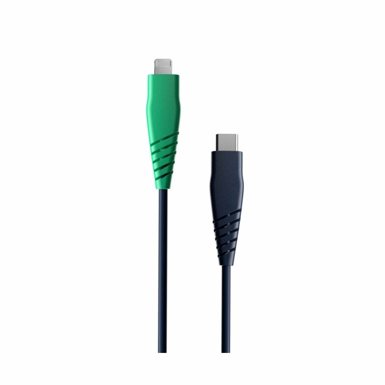L-SKULLCANDY LINE ROUND CABLE USB-C A LIGHTNING 4 PIES AZUL/VERDE