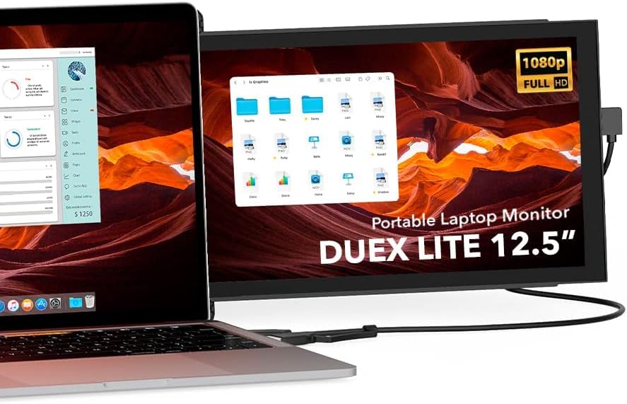 Mobile Pixels Duex Lite Portable  Monitor,12.5" Full HD 1080P IPS  Screen