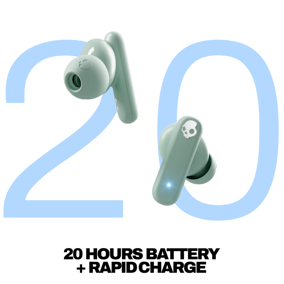 SKULLCANDY SMOKIN BUDS TRUE WIRELESS PREPPY SAGE