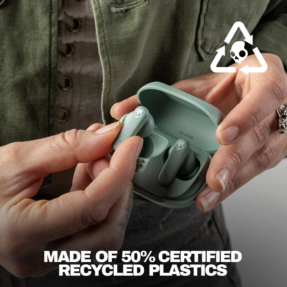 SKULLCANDY SMOKIN BUDS TRUE WIRELESS PREPPY SAGE