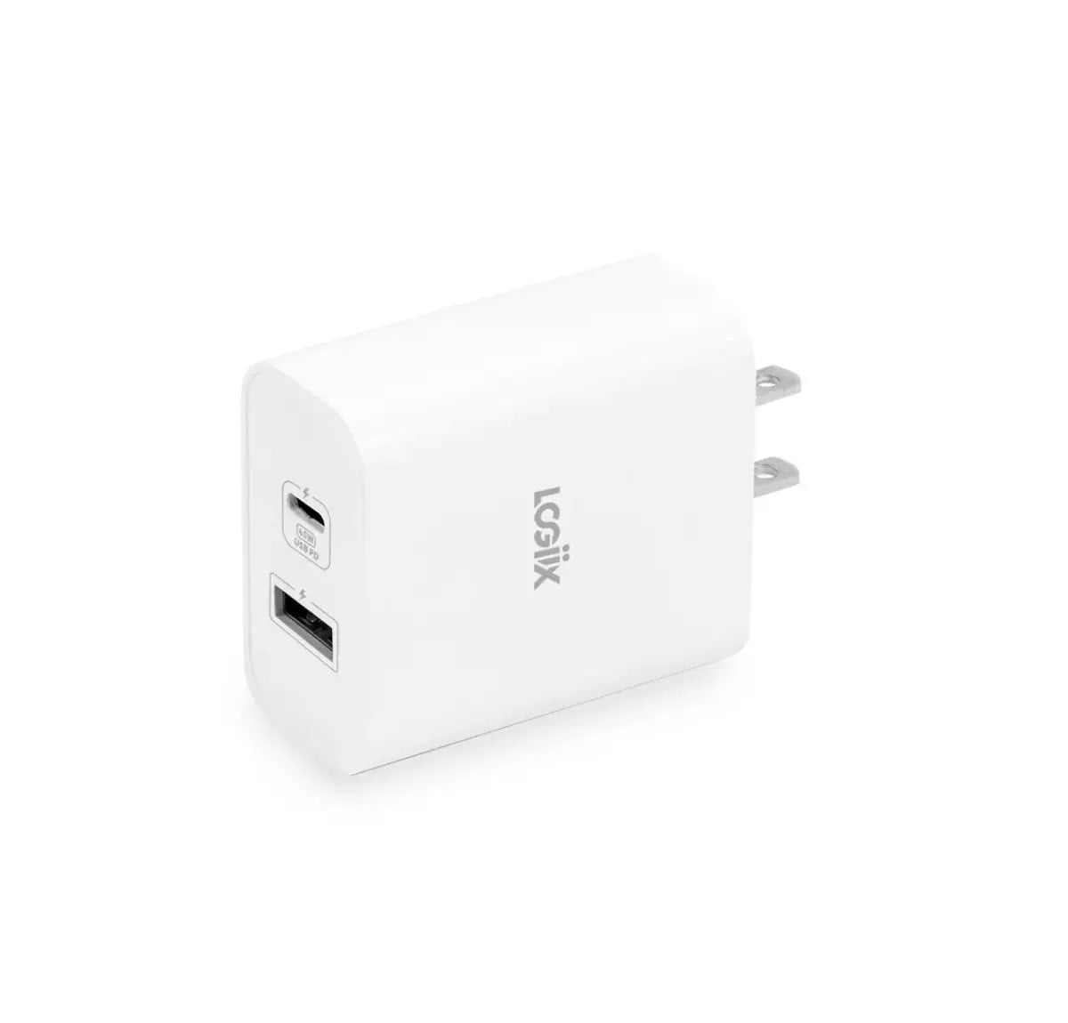 LOGiiX POWER PLUS 45W DUO WALL CHARGER WHITE