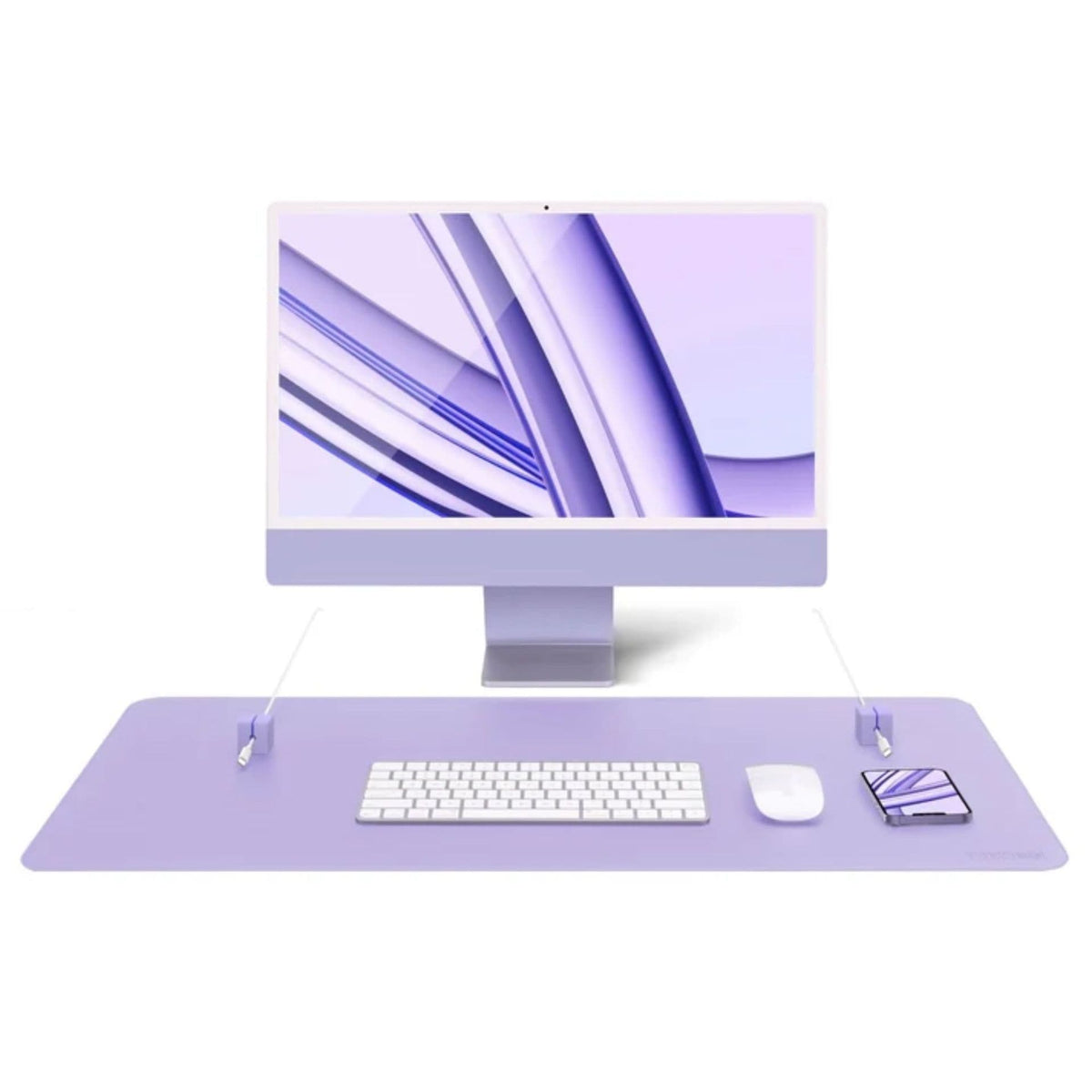 FUNCTION DESK MAT PRO & MAGNETIC CABLE MANAGERS PURPLE