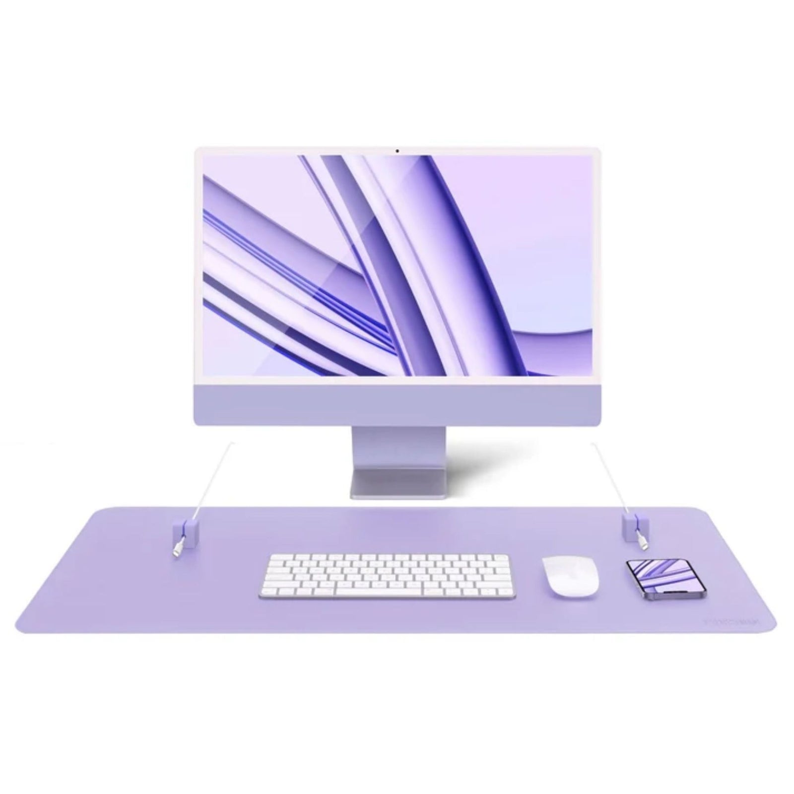 FUNCTION DESK MAT PRO & MAGNETIC CABLE MANAGERS PURPLE