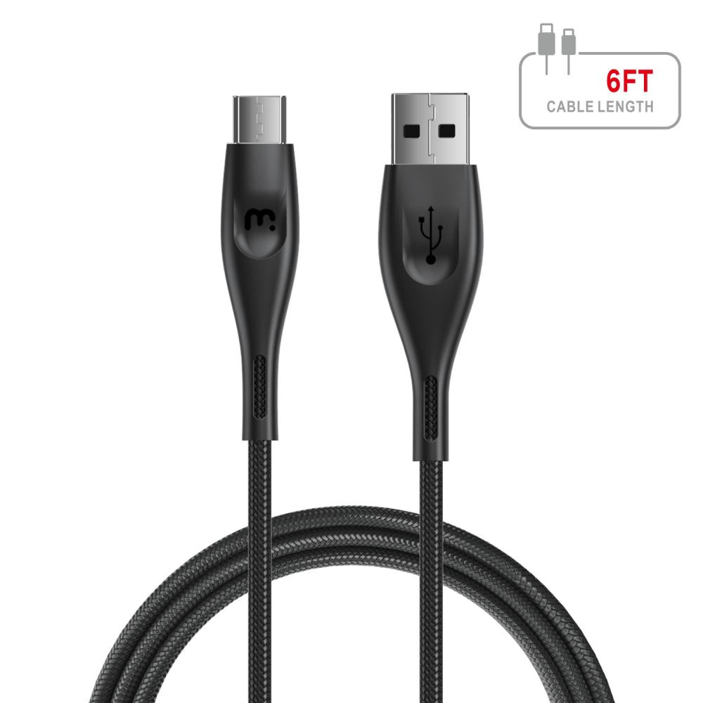 L-MYBAT PRO CABLE DE CARGA USB A MICRO USB 6 PIES NEGRO