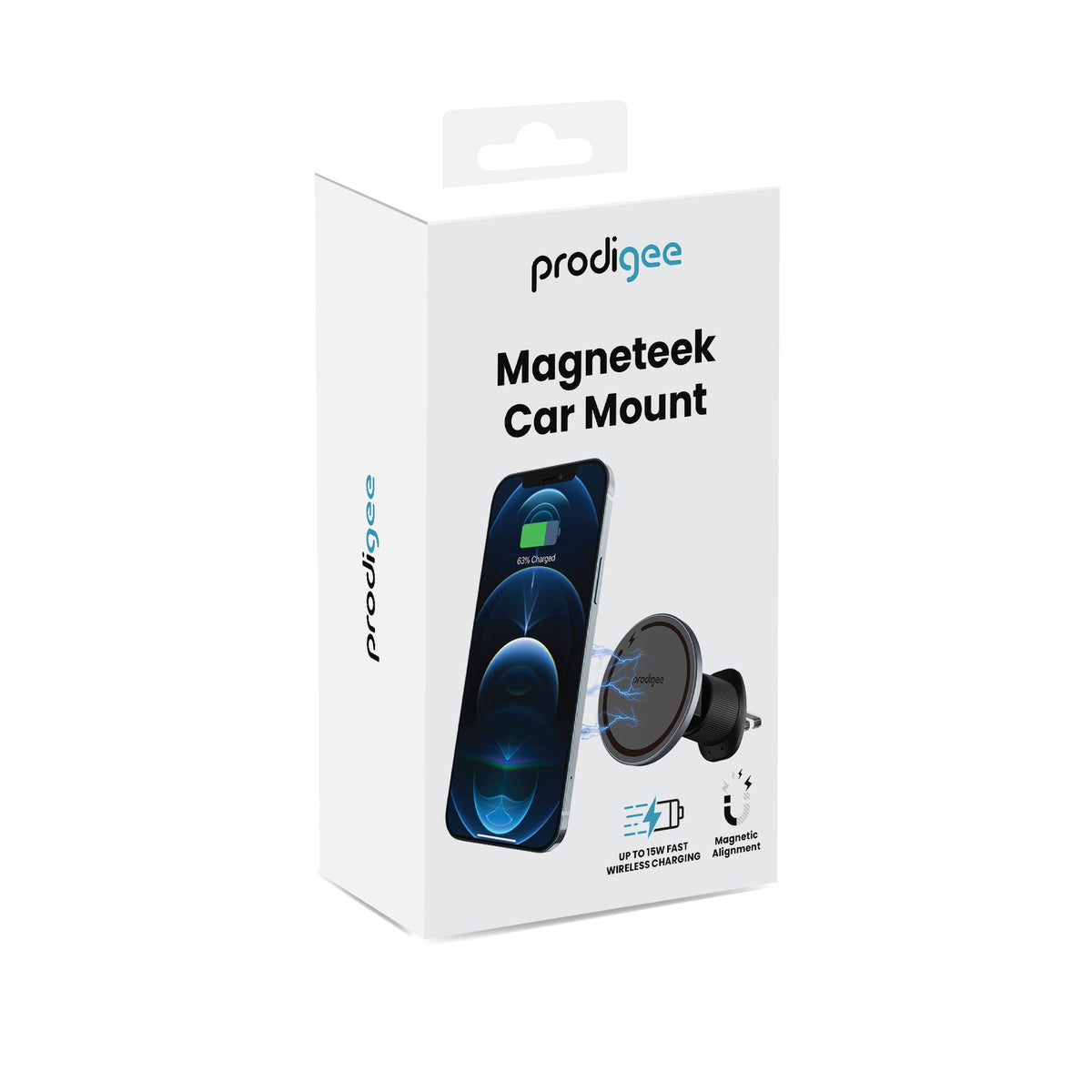 PRODIGEE CAR MOUNT MAGNETEEK BASE DE CARGA INALAMBRICA MAGSAFE PARA CARRO