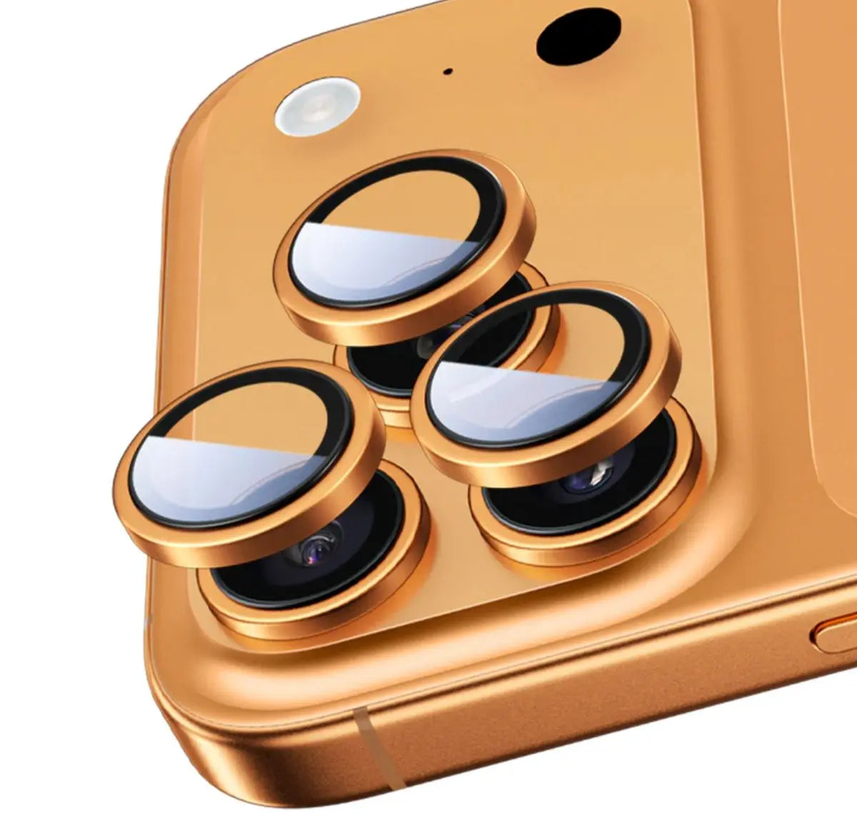 Vidrio templado para cámaras de iPhone 17 Pro Max color naranja