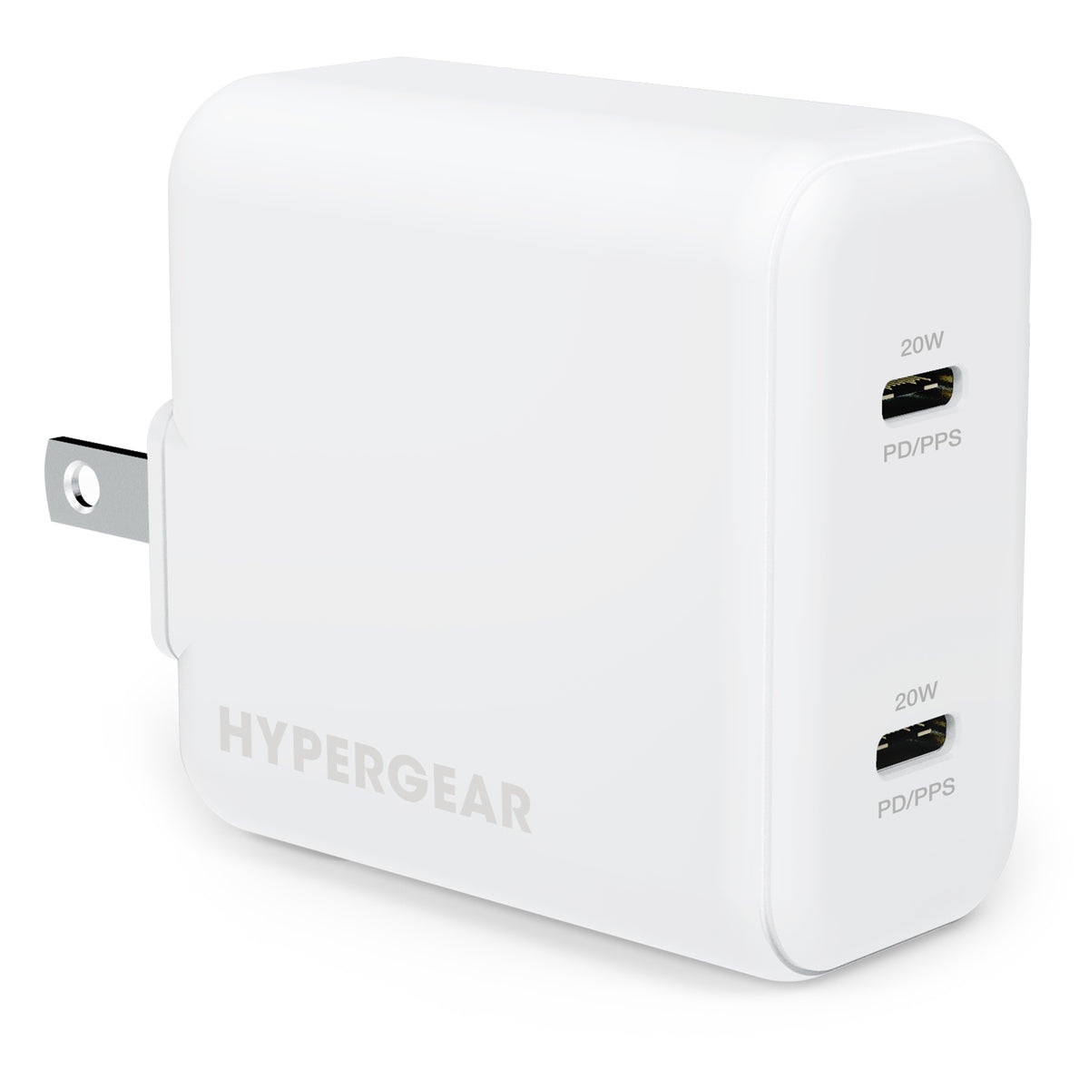 HyperGear PD40W Dual USB - C Wall Charger White