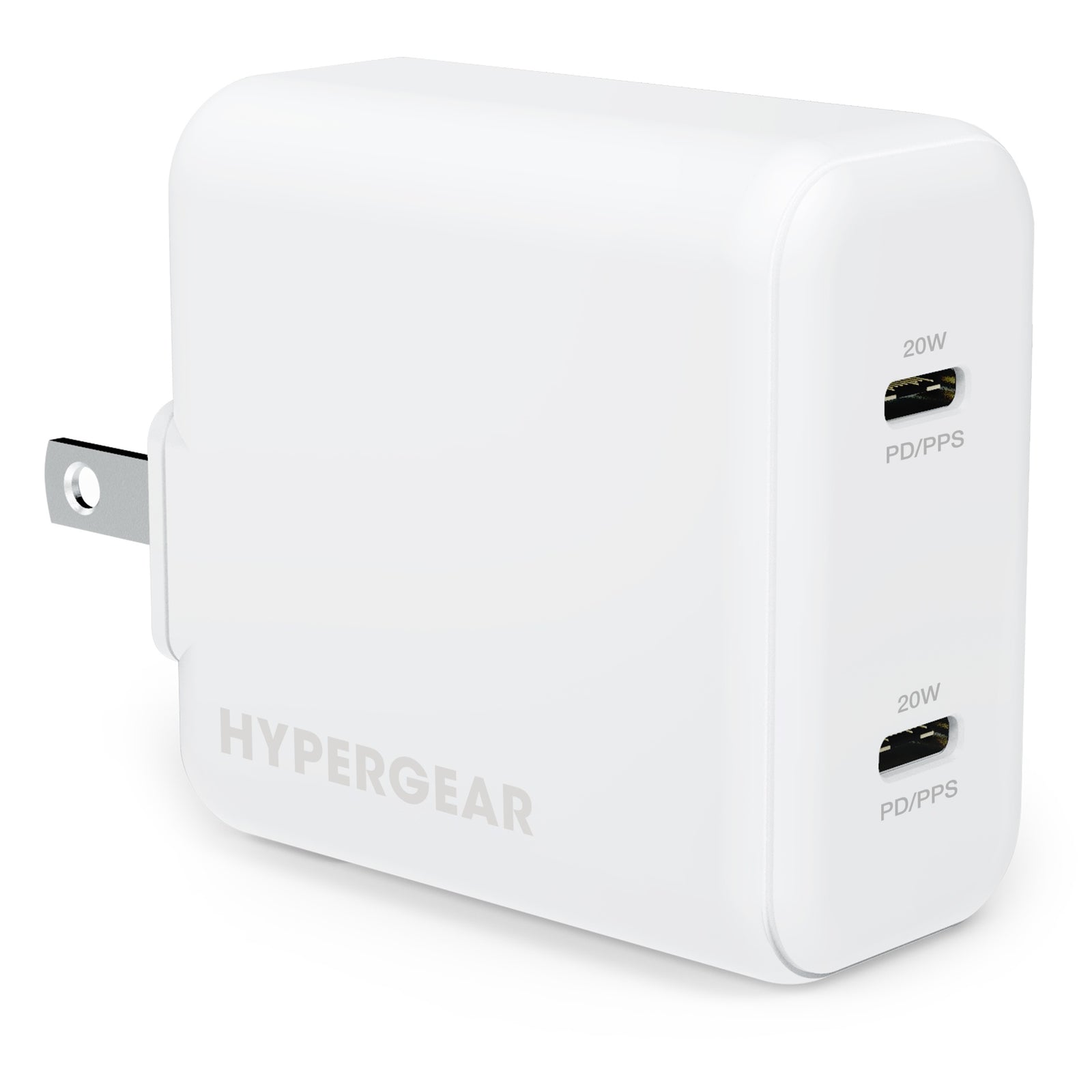HyperGear PD40W Dual USB - C Wall Charger White