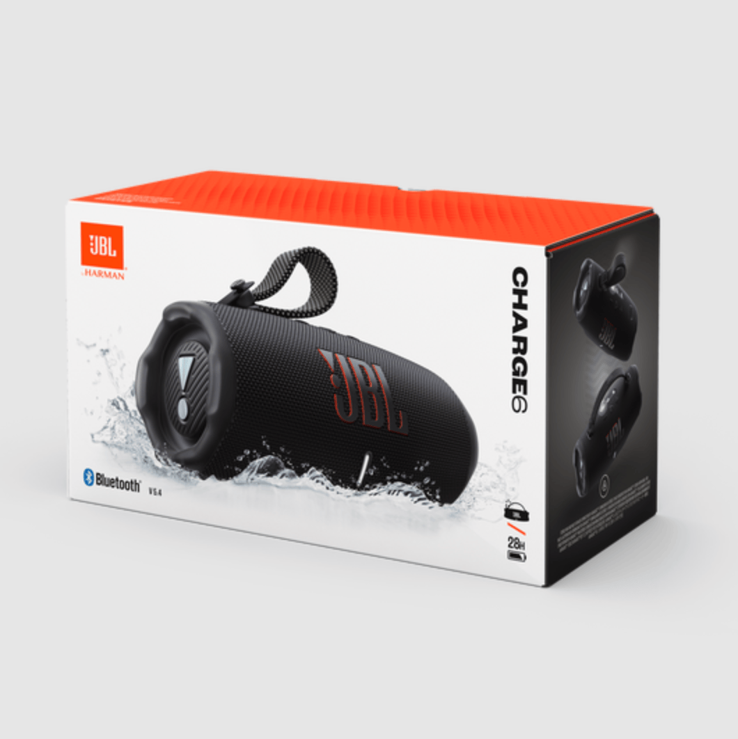 JBL CHARGE 6 WHATERPROOF PORTABLE BLUETOOTH BLACK