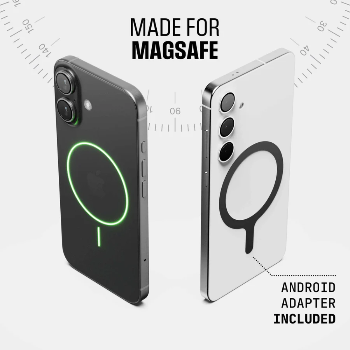 OhSnap Grip Stand Overexposed hecho para MagSafe con adaptador Android incluido