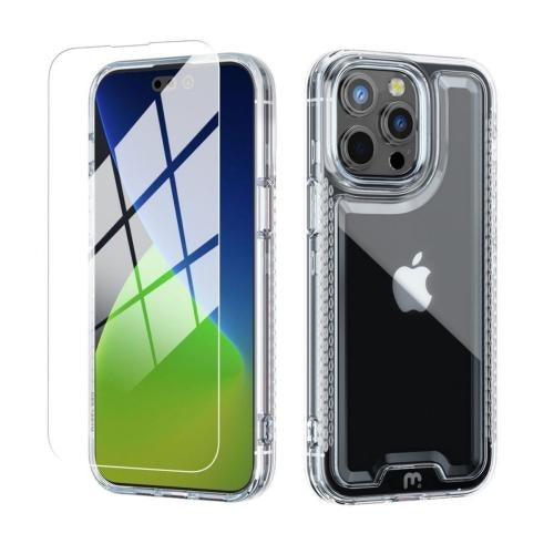 L-MYBAT PRO LUX CON VIDRIO TEMPLADO IPHONE 14 PRO MAX CLEAR