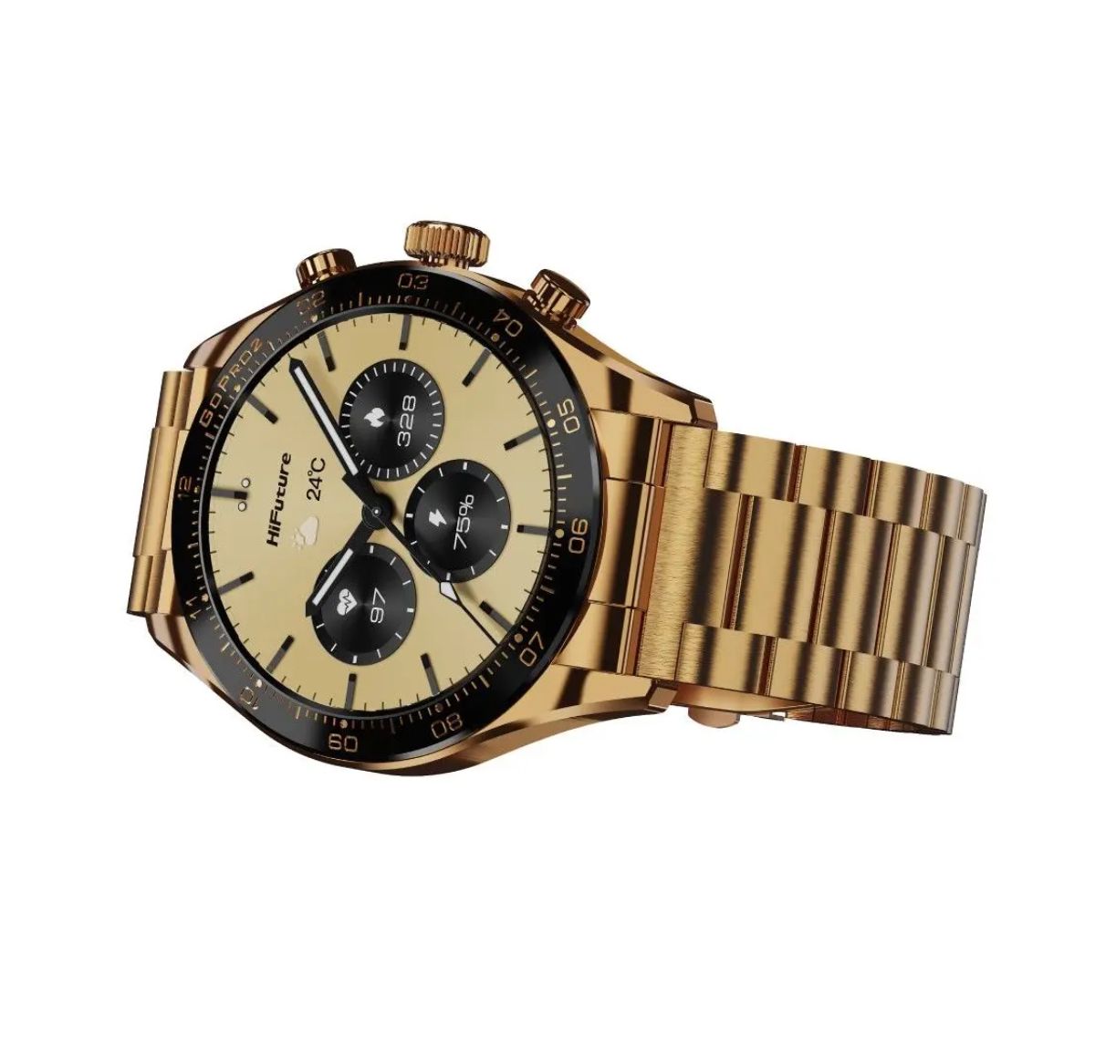 HIFUTURE GO PRO2 STAINLESS STEEL SMARTWATCH GOLD