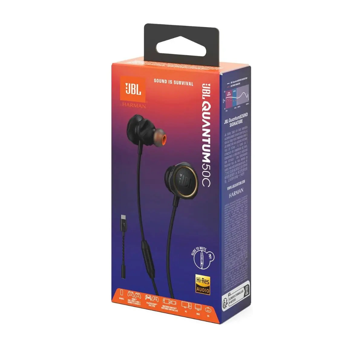 JBL QUANTUM 50C TIPO C BLACK
