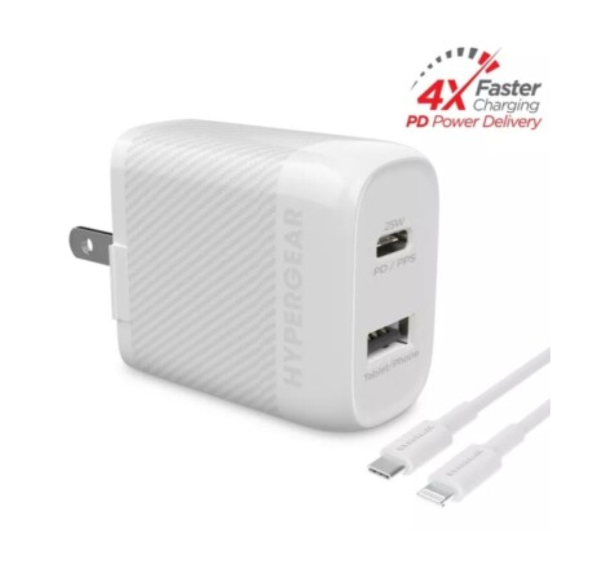 L-HyperGear SpeedBoost 25 W PD Lightning Wall Kit White