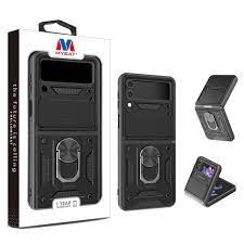 MYBAT ANTI-DROP HYBRID SERIES CASE CON RING GALAXY Z3 FLIP NEGRO