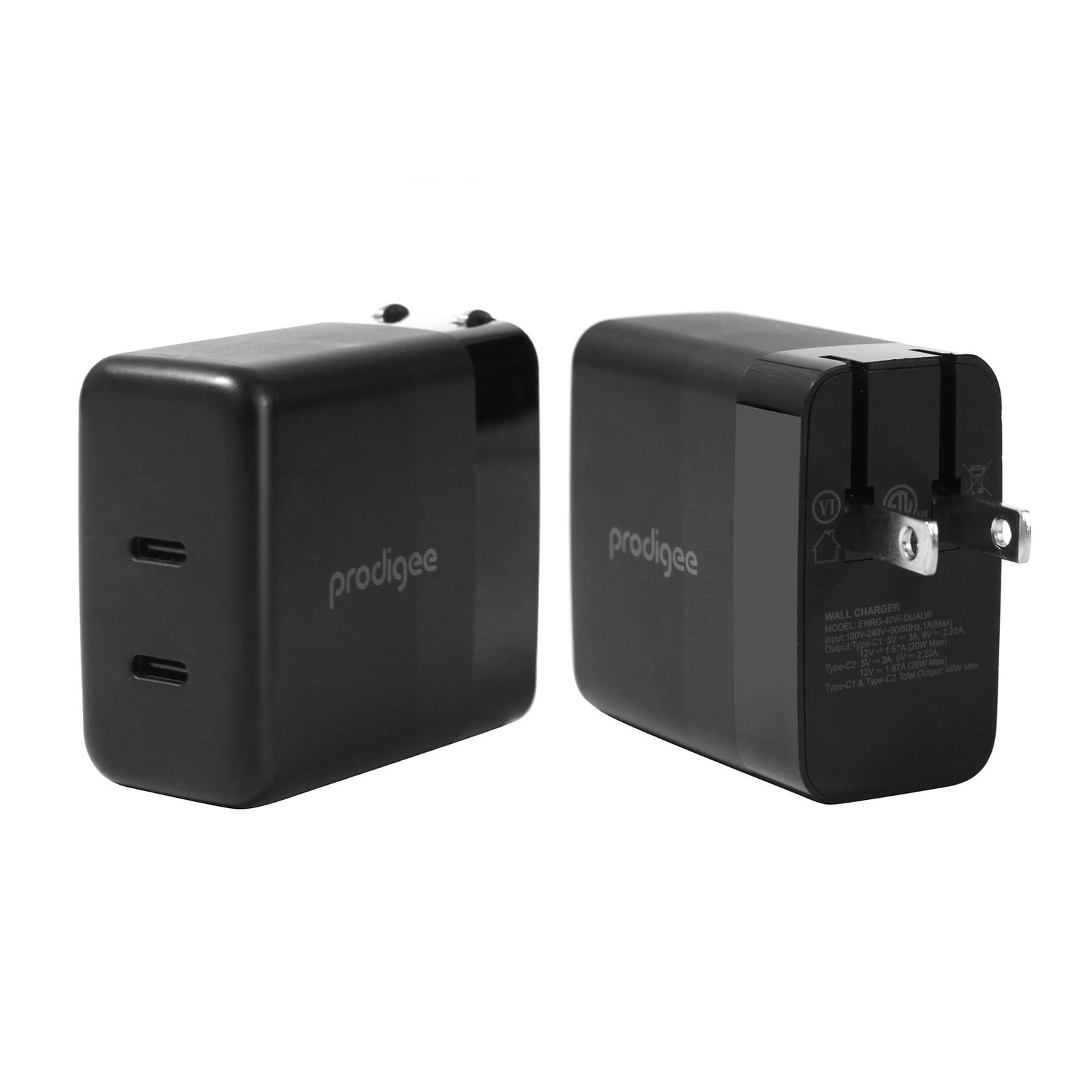 PRODIGEE ENERGEE CARGADOR DE PARED 40W NEGRO