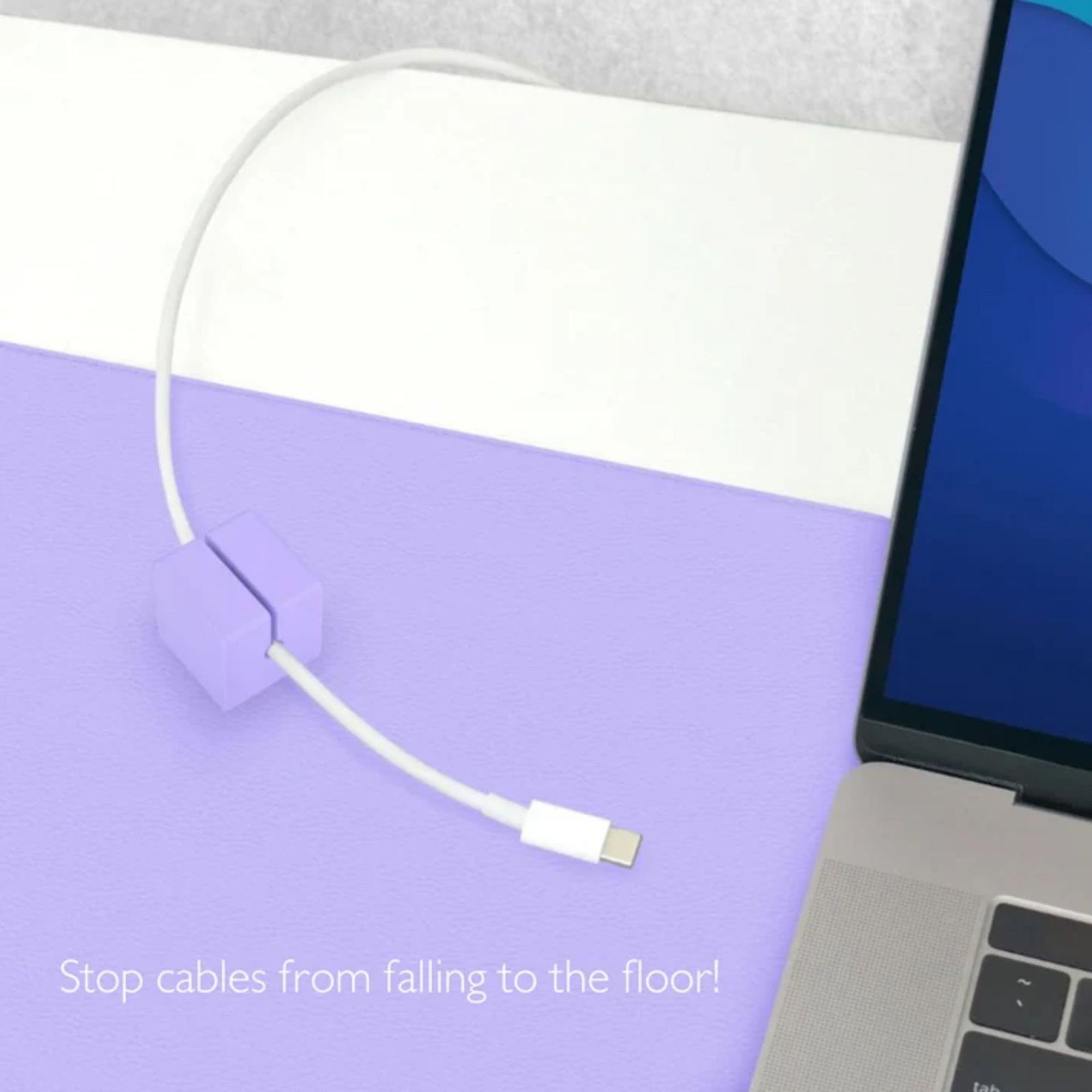 FUNCTION DESK MAT PRO & MAGNETIC CABLE MANAGERS PURPLE